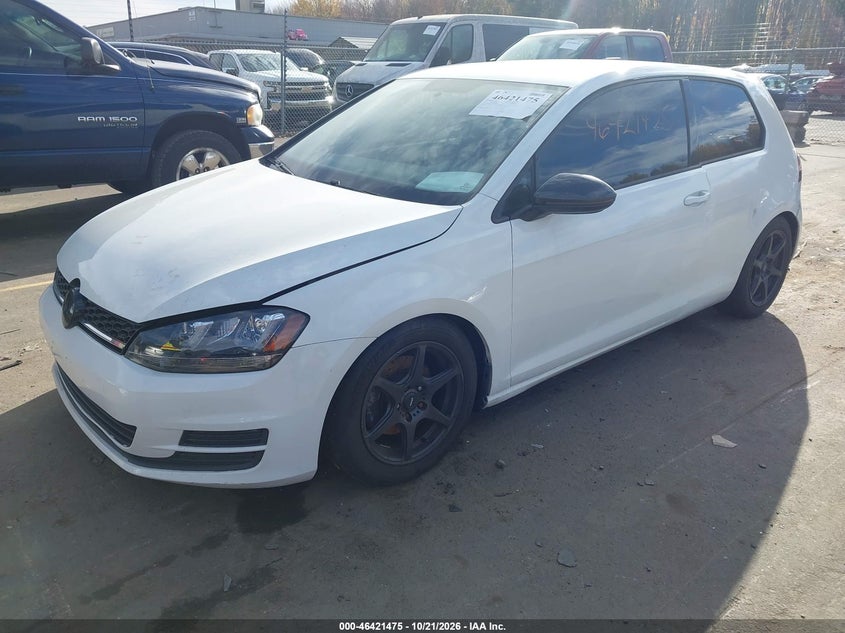 VOLKSWAGEN GOLF 2015 VIN 3VW817AU6FM020881