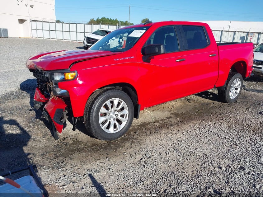 Vin: 3gcpwbehxlg277780, lot: 46922112, chevrolet silverado 1500 2wd  short bed custom 20202