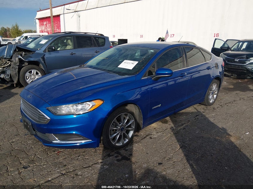 Vin: 3fa6p0lu8hr385359, lot: 46922152, ford fusion hybrid se 20172