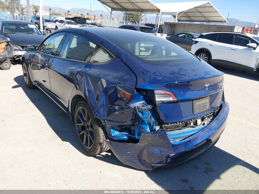 Vin: 5yj3e1eb2nf257068, lot: 46922379, tesla model 3 long range dual motor all-wheel drive 20223