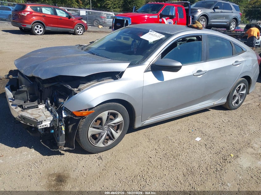 Vin: 19xfc2f6xke018993, lot: 46922490, honda civic lx 20192