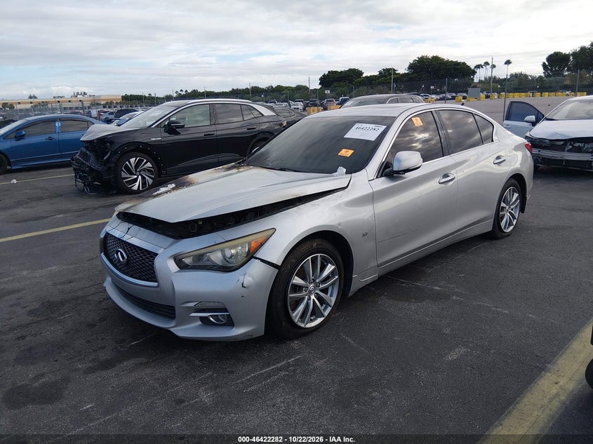 Vin: jn1bv7ap0em686803, lot: 46922649, infiniti q50 premium 20142