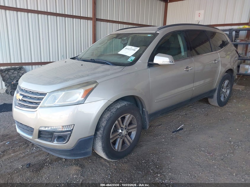 Vin: 1gnkrgkd3fj295354, lot: 46922697, chevrolet traverse 1lt 20152