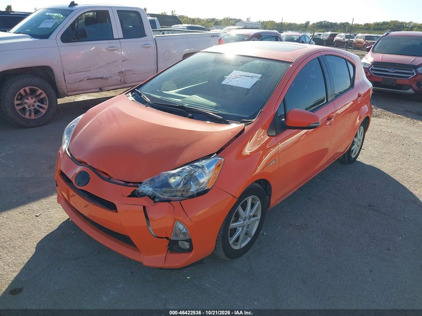 Vin: jtdkdtb34d1050079, lot: 46922903, toyota prius c four 20132