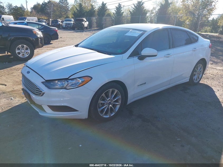 Vin: 3fa6p0lu3hr386239, lot: 46923085, ford fusion hybrid se 20172