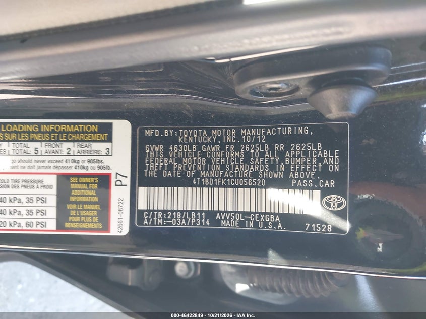 2012 TOYOTA CAMRY HYBRID XLE · Фото 9