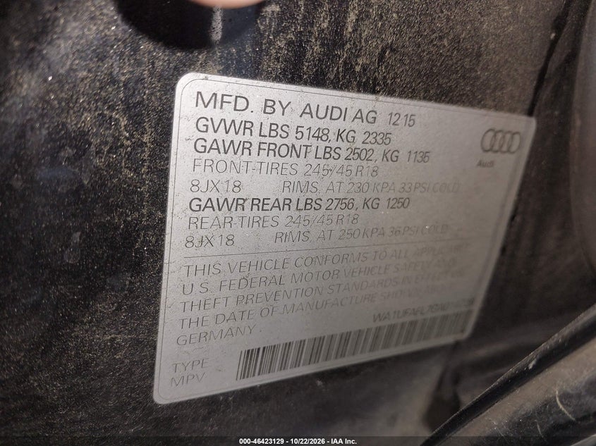 2016 AUDI ALLROAD 2.0T PREMIUM · Фото 9