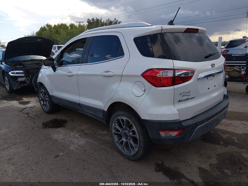 Vin: maj6p1wl3jc162109, lot: 46923716, ford ecosport titanium 20183