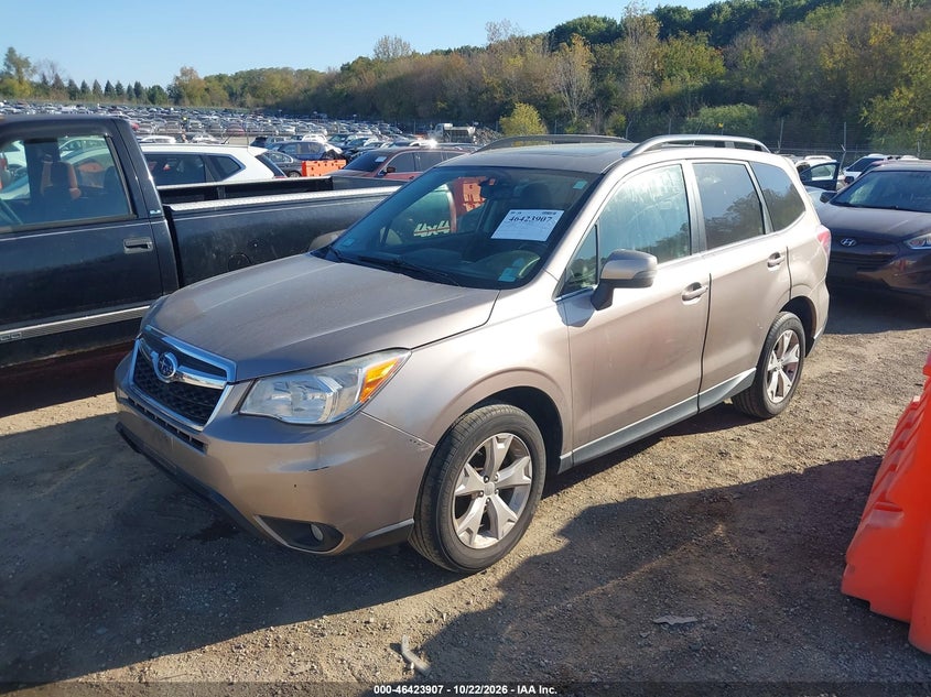 Vin: jf2sjamc0eh558859, lot: 46924265, subaru forester 2.5i touring 20142