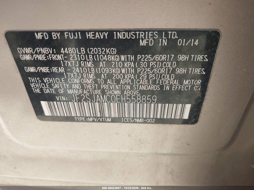 2014 SUBARU FORESTER 2.5I TOURING · Фото 9