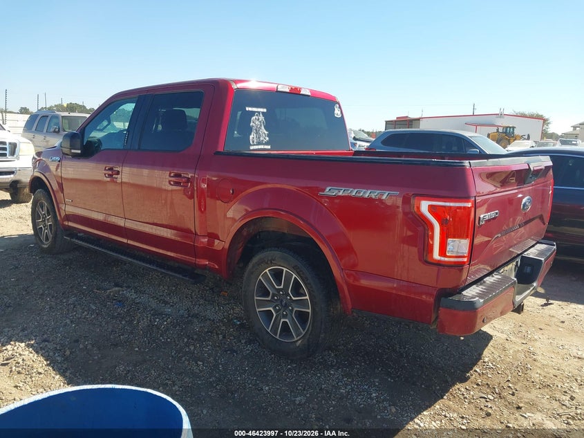 Vin: 1ftew1cp9ffc68926, lot: 46924355, ford f-150 xlt 20153