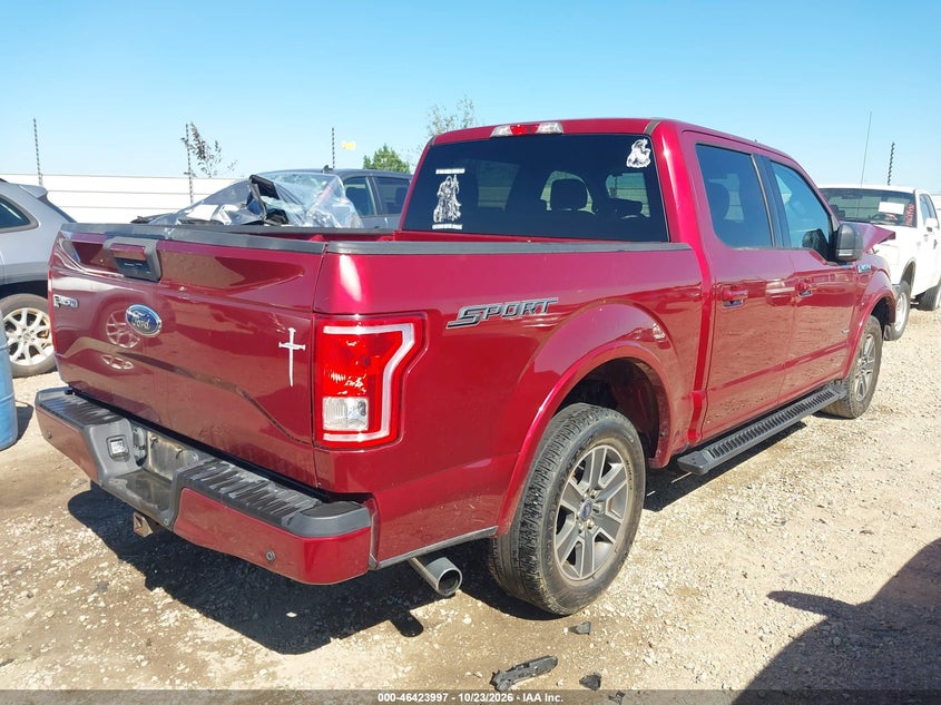 Vin: 1ftew1cp9ffc68926, lot: 46924355, ford f-150 xlt 20154