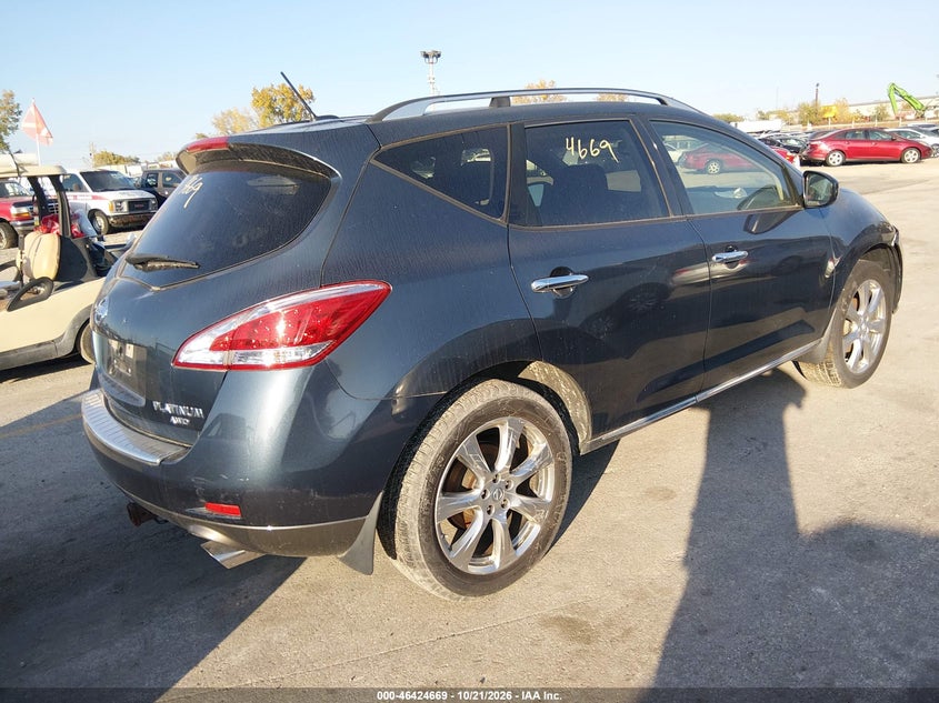 Vin: jn8az1mw1ew505486, lot: 46925027, nissan murano le 20144