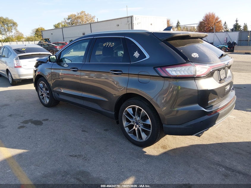 Vin: 2fmtk3k85fbb08550, lot: 46925128, ford edge titanium 20153