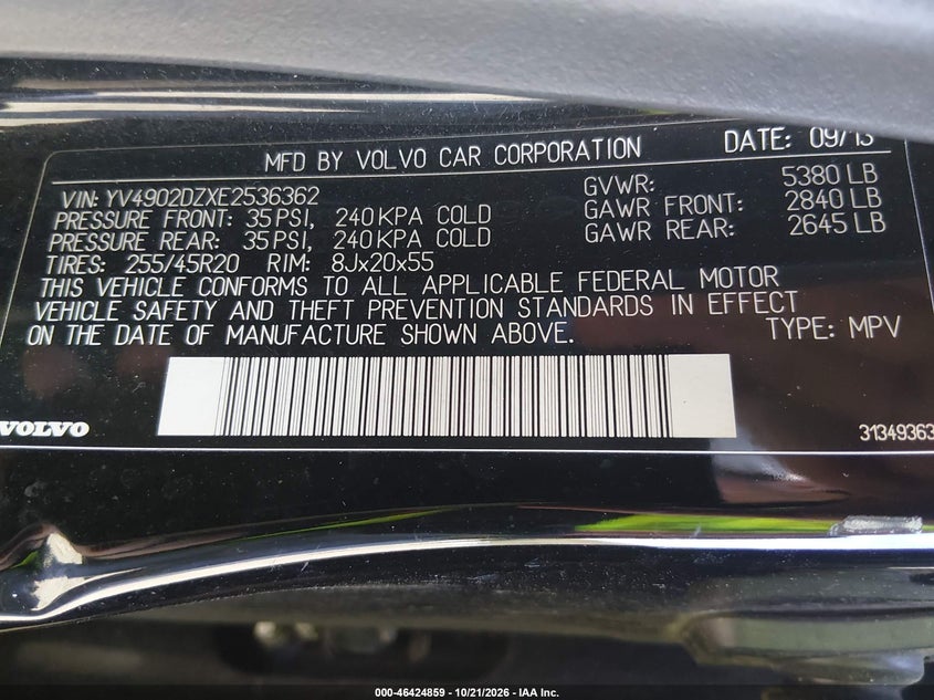 2014 VOLVO XC60 T6 R-DESIGN · Фото 9