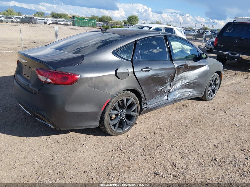 Vin: 1c3cccbg6fn678168, lot: 46925317, chrysler 200 s 20154