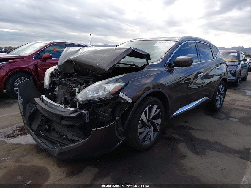 Vin: 5n1az2mgxjn185221, lot: 46925463, nissan murano platinum 20182