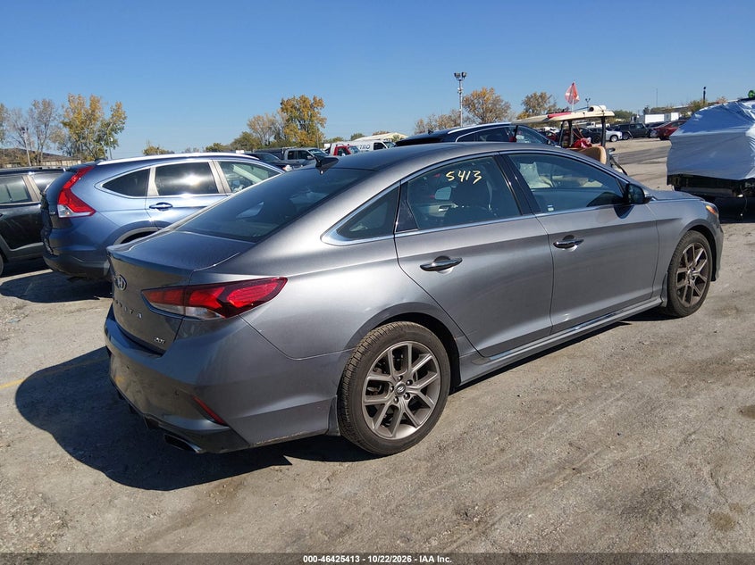 Vin: 5npe34ab2jh715600, lot: 46925771, hyundai sonata limited 2.0t+ 20184