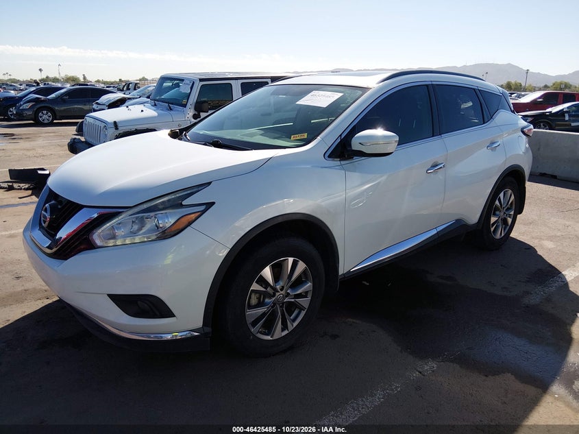 Vin: 5n1az2mg3fn237585, lot: 46925844, nissan murano sv 20152
