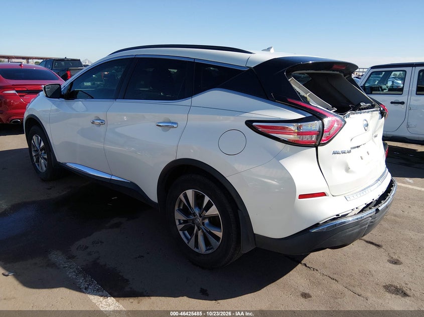 Vin: 5n1az2mg3fn237585, lot: 46925844, nissan murano sv 20153