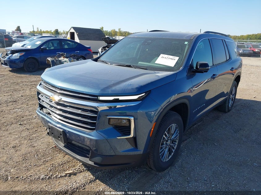 Vin: 1gnergrs3sj228488, lot: 46926267, chevrolet traverse fwd lt 20252