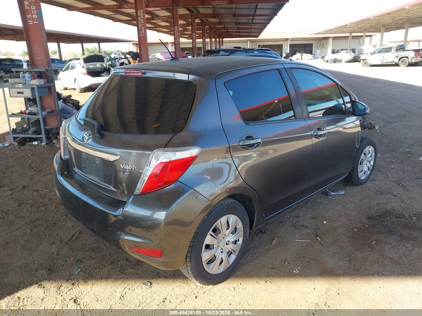 Vin: jtdktud37cd525226, lot: 46926458, toyota yaris le 20124