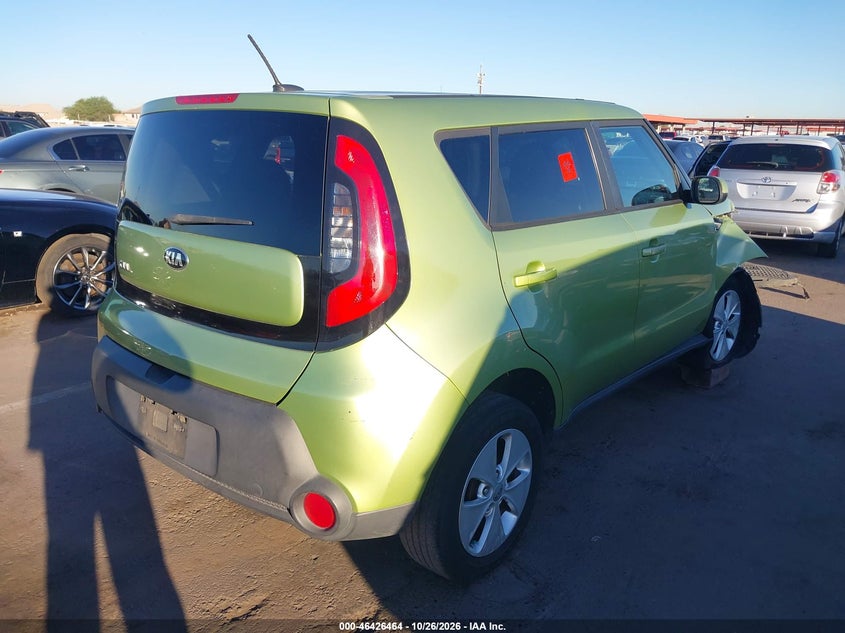 Vin: kndjn2a24g7854394, lot: 46926820, kia soul 20164