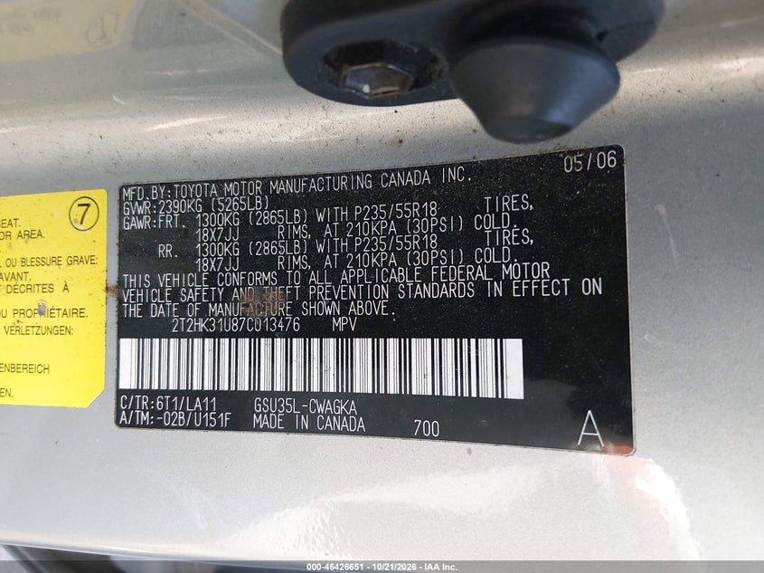 2007 LEXUS RX 350 · Фото 9