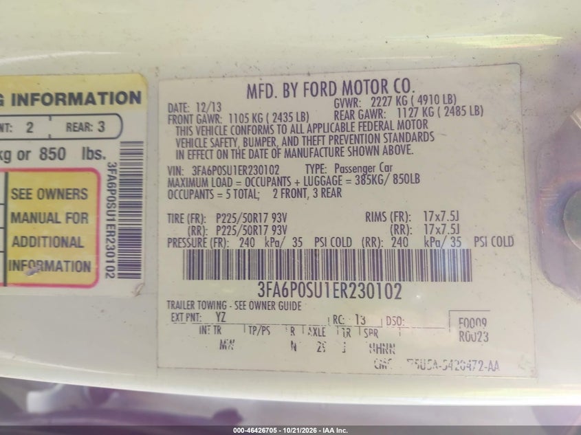 2014 FORD FUSION ENERGI TITANIUM · Фото 9