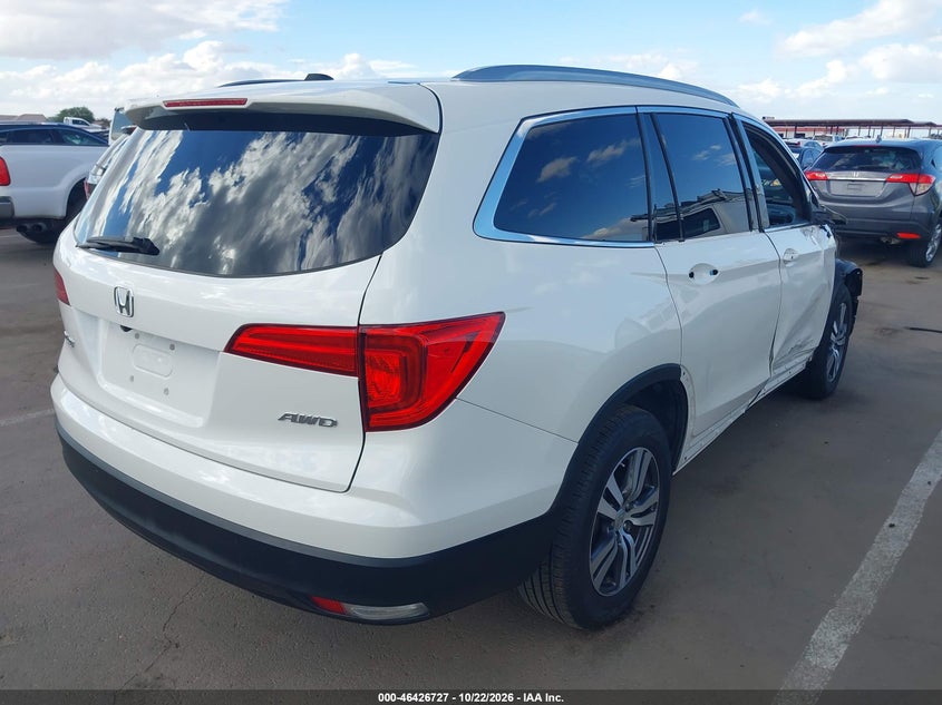 Vin: 5fnyf6h57jb014887, lot: 46927084, honda pilot ex-l 20184