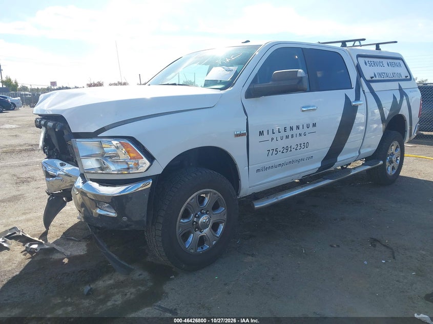 Vin: 3c6ur5dj5jg109114, lot: 46927158, ram 2500 slt  4x4 6'4 box 20182