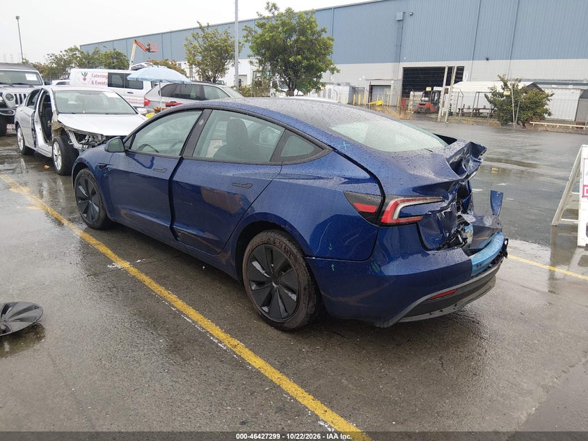 Vin: 5yj3e1ea7sf064286, lot: 46927657, tesla model 3 long range rear-wheel drive/standard rear-wheel drive 20253