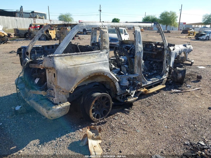 Vin: 1fmee9bp8slb08224, lot: 46927676, ford bronco badlands 20254