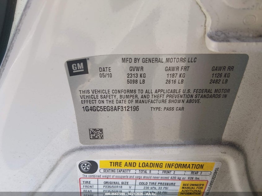 2010 BUICK LACROSSE CXL · Фото 9