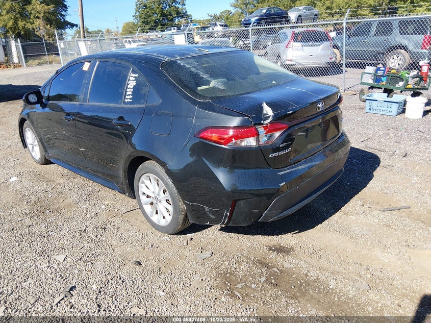 Vin: jtdvprae8lj107165, lot: 46927766, toyota corolla le 20203