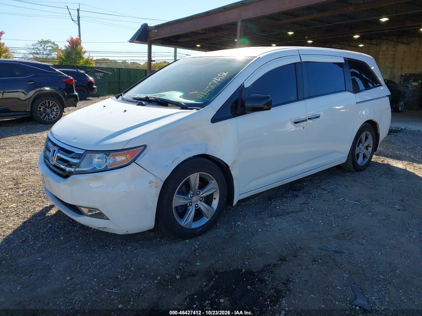 2011 Honda Odyssey Ex-L, Left Front, IAAI, VIN 5FNRL5H62BB050956 — photo 2