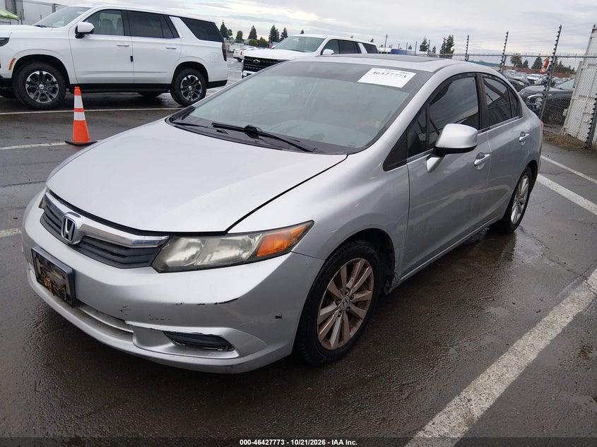 2012 Honda Civic Ex-L, Звичайний знос, IAAI, VIN 19XFB2F90CE364663 — фото 2
