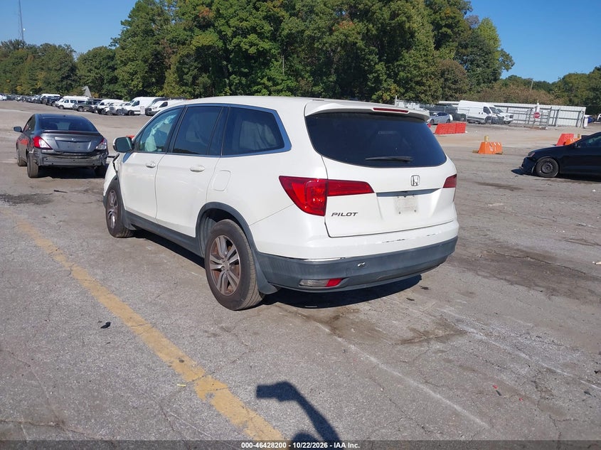 Vin: 5fnyf5h38jb032422, lot: 46928558, honda pilot ex 20183