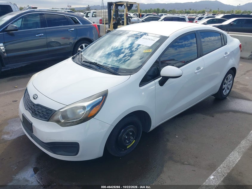 2014 Kia Rio Lx, Right Side, IAAI, VIN KNADM4A34E6324284 — photo 2