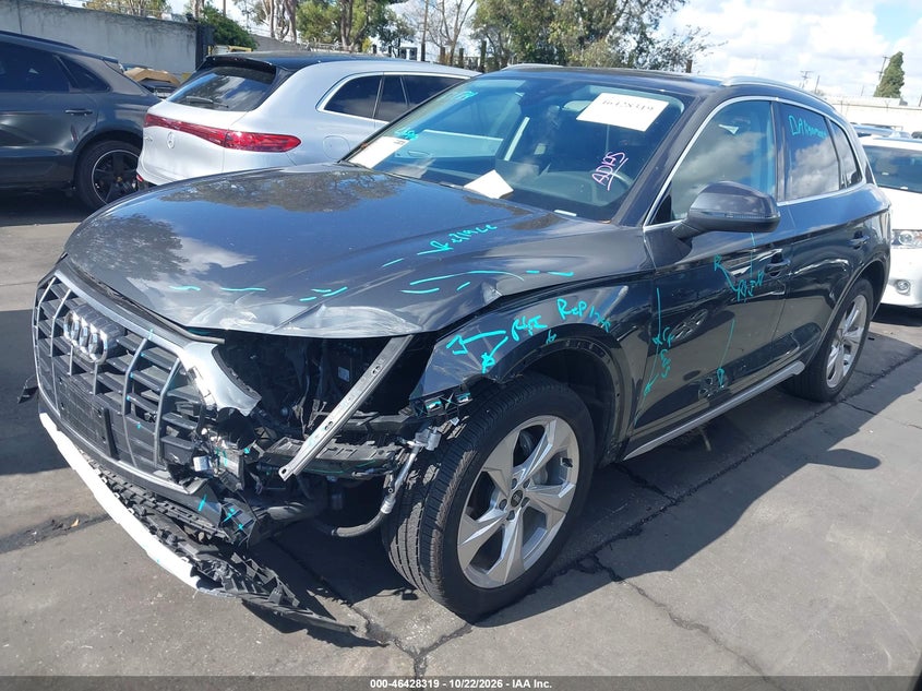 Vin: wa1baafy3m2105757, lot: 46928677, audi q5 premium plus 45 tfsi quattro s tronic 20212