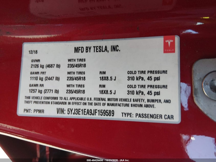 TESLA MODEL 3 - zdjęcie 9