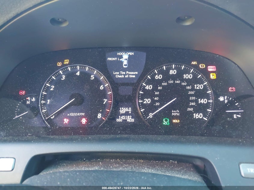 LEXUS LS 460 2011 VIN JTHCL5EFXB5011252