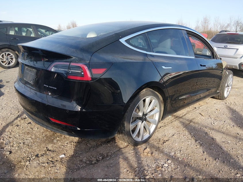 Vin: 5yj3e1eb4jf188281, lot: 46929182, tesla model 3 long range/performance 20184