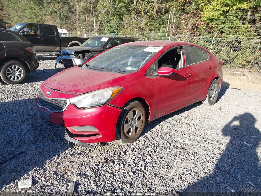 Vin: knafk4a62g5567268, lot: 46929295, kia forte lx 20162