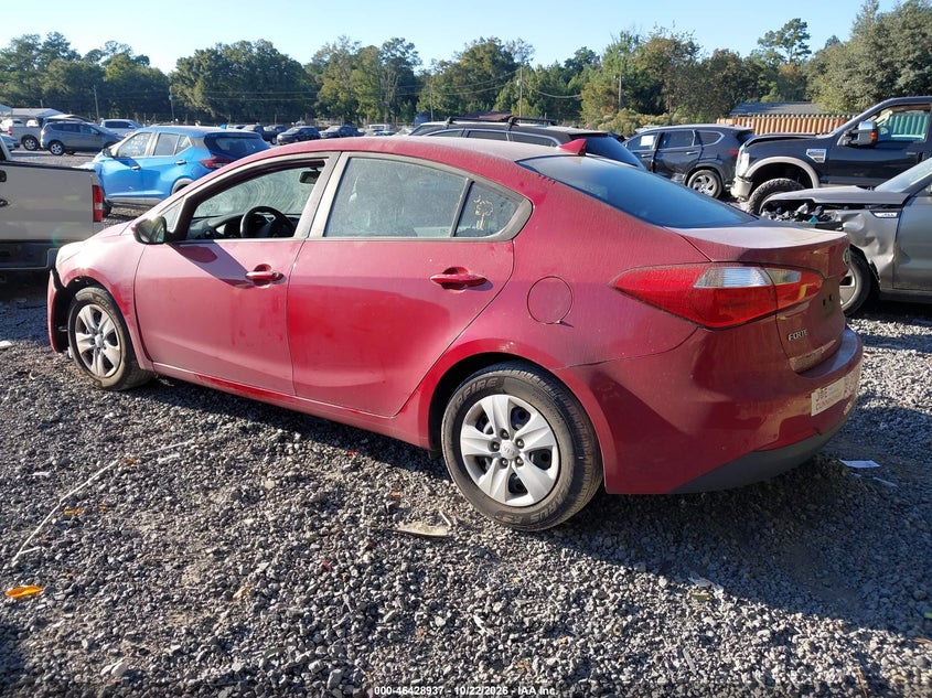 Vin: knafk4a62g5567268, lot: 46929295, kia forte lx 20163