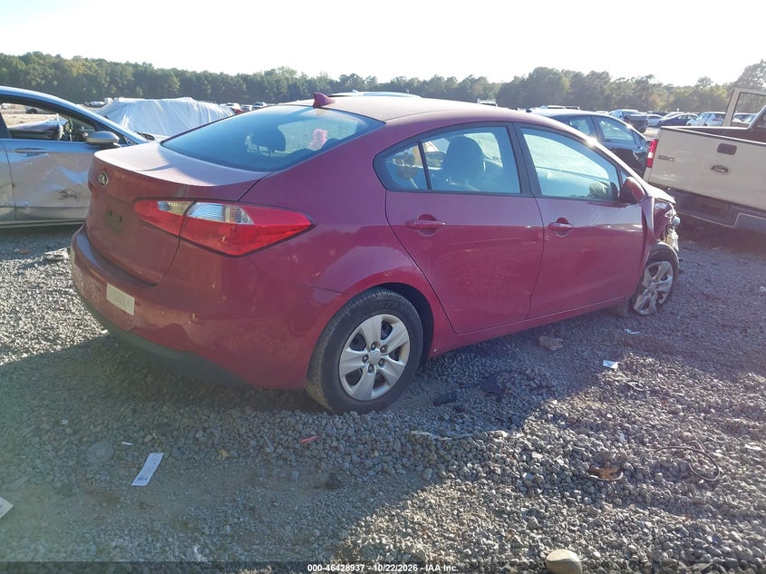 Vin: knafk4a62g5567268, lot: 46929295, kia forte lx 20164