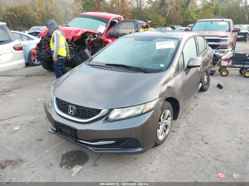 Vin: 19xfb2f53de262675, lot: 46929471, honda civic lx 20132