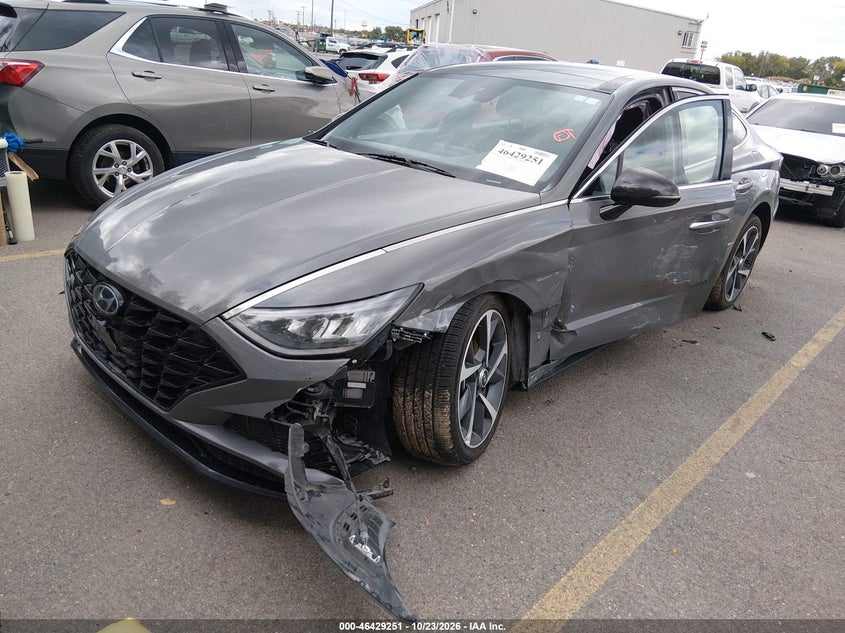 2022 Hyundai Sonata Sel Plus, Обидва боки, IAAI, VIN KMHL44J20NA224925 — фото 2