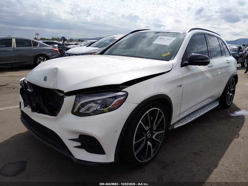 2017 Mercedes-Benz Amg Glc 43 4Matic, Удар спереди, IAAI, VIN WDC0G6EB4HV008555 — фото 2