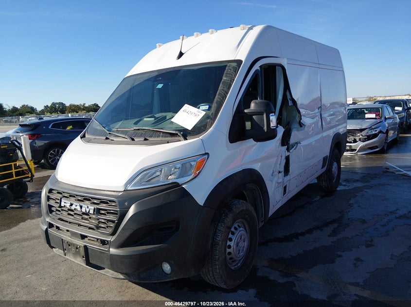 Vin: 3c6lrvbg5se506130, lot: 46930155, ram promaster 1500 tradesman high roof 136 wb w/pass seat 20252
